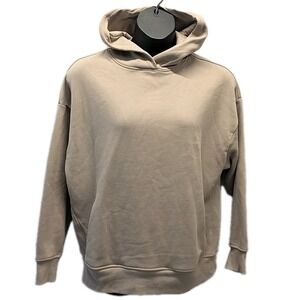 Balance Collection Hoodie Women XL Tan Fleece Relaxed Fit Pullover Pocket